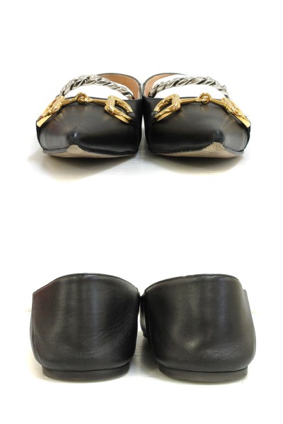 グッチ GUCCI ホースビット付き レザー ウィメンズ フラット バレエ  