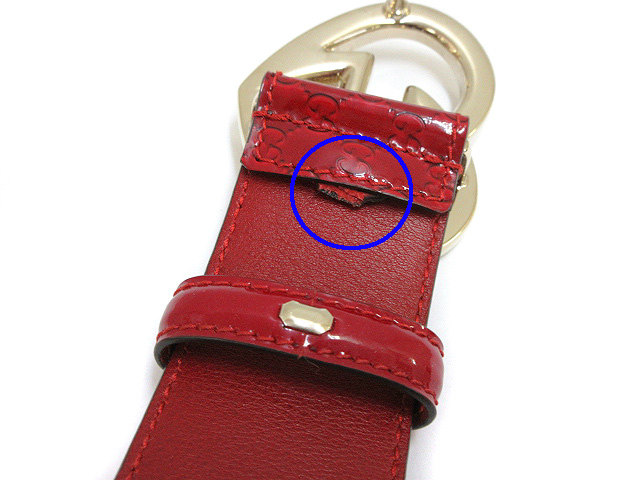 グッチ GUCCI マイクロGG パテント レザー ベルト インターロッキング 