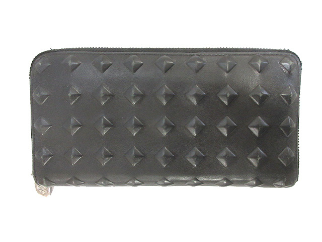 エムシーエム MCM スタッズ 長財布 ラウンドファスナー ロング 