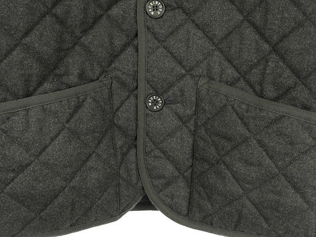 出産祝い マッキントッシュ Mackintosh メンズ コーデュロイ アウター 上着 パープル グレー 40 コート キルティング ウール コート