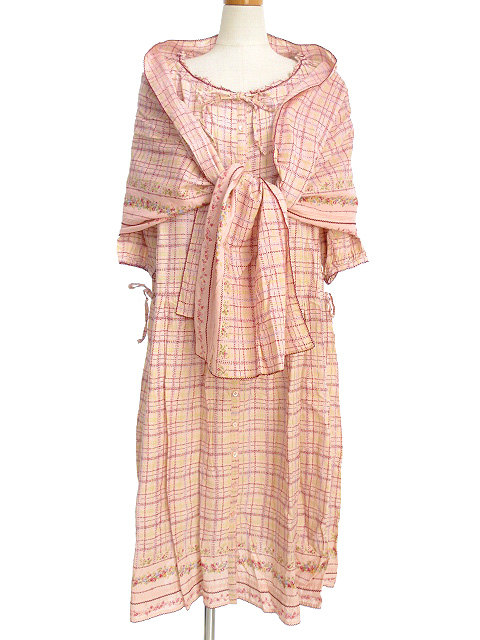 特別価格 ワンピース(スカーフ付き) HOUSE PINK - ロングワンピース