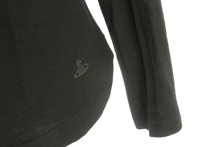 Vivienne Westwood 黒い長袖ドレープトップス Vivienne Westwood 黒い長袖ドレープトップス