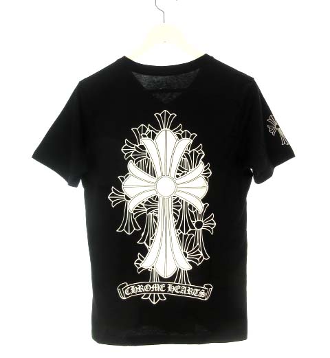 クロムハーツ CHROME HEARTS Tシャツ Vネック クロス スクロールラベル 