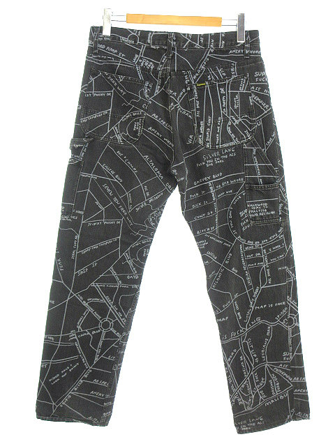 シュプリーム SUPREME Gonz map denim painter pant マーク 