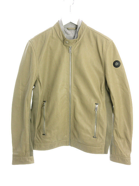 ディーゼル DIESEL パンチング レザー シングル ライダース ジャケット 