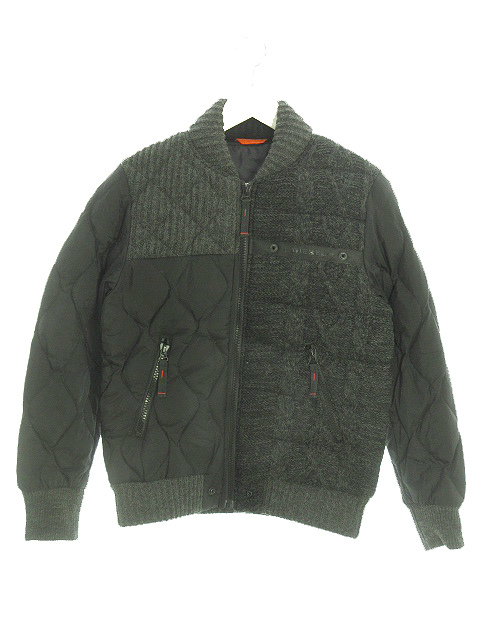 ディーゼル DIESEL ダウン ジャケット ニット 切替 キルティング 