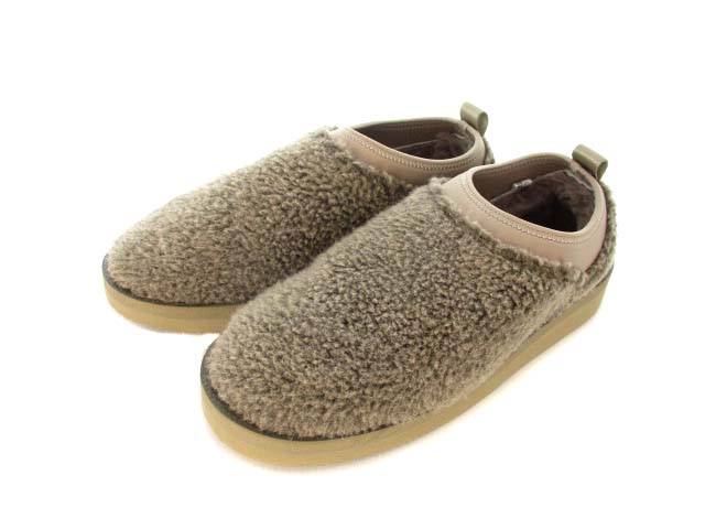 スイコック Suicoke 別注 ボア スリッポン シューズ フェイクファー カーキ 26 メンズ レディース 051 ベクトルパーク