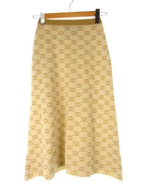 グッチ GUCCI 20SS インターロッキングG ラメ ロゴ スカート 605923 