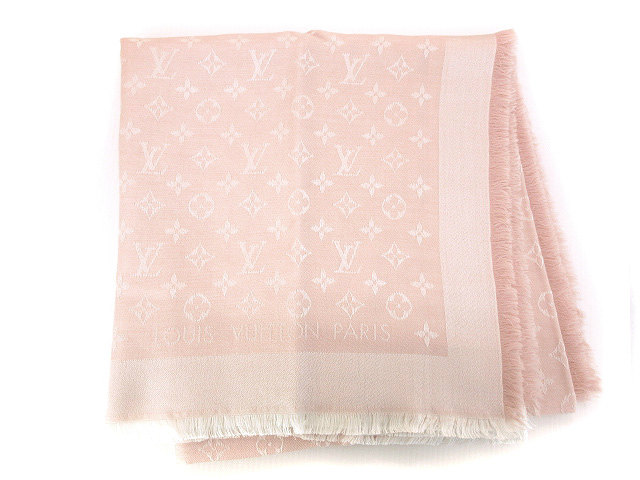 ルイヴィトン LOUIS VUITTON ショール モノグラム デニム ローズ 