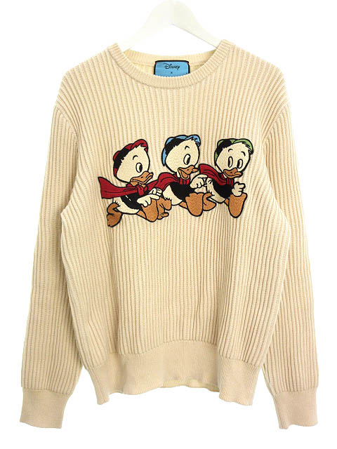 グッチ GUCCI ディズニー Disney ニット プルオーバー M エクリュ 