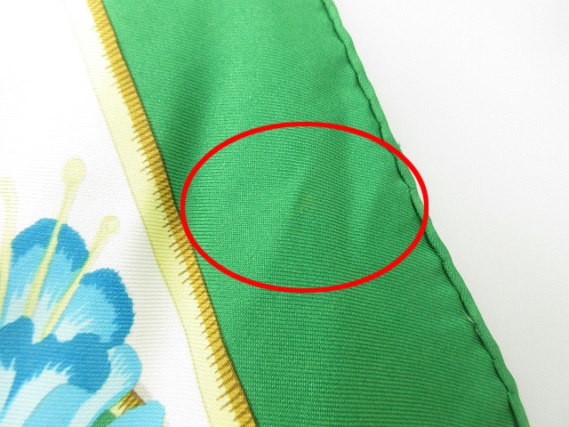エルメス HERMES スカーフ カレ 90 カリブ 鳥 Caraibes グリーン