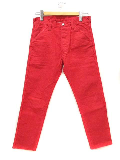 エヴィス EVISU 5500 カラーデニムパンツ YAMANE DELUXE ヤマネ レッド 