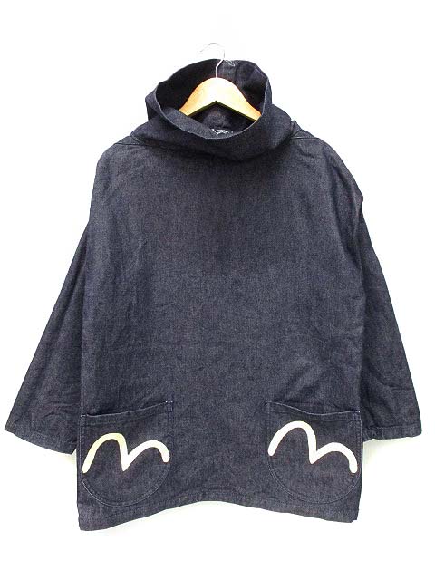 エヴィス EVISU プルオーバーデニムジャケット タートルネック 