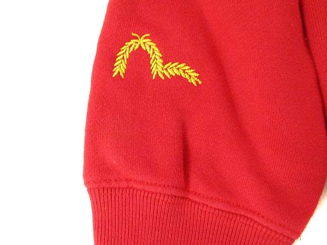 エヴィス EVISU スウェットジャケット ジップアップ レッド 赤 36