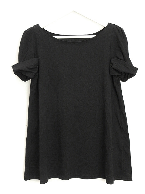 FOXEY NEW YORK 42ブラック　パフスリーブカットソー FOXEY NEW YORK 42ブラック パフスリーブカットソー