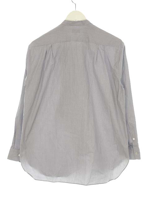 ドゥロワー Drawer コットンチェックスタンドフリルシャツ 36 ライト  