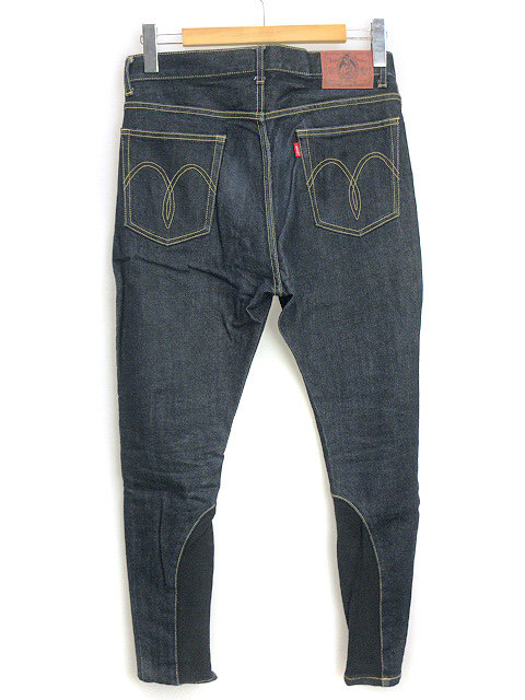 グラム glamb Poly denim ポリー デニム パンツ 1 インディゴ リブ 