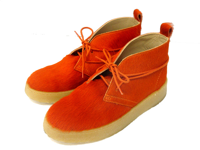 ザラ ZARA ×Clarks クラークス レザー ショートブーツ ハラコ 26 