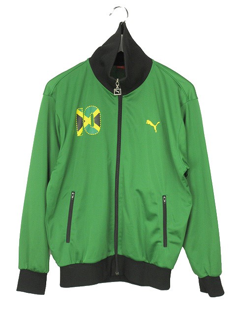 PUMA ジップアップジャケット オリーブグリーン やり過ごし