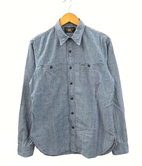 ダブルアールエル RRL シャンブレーシャツ ワークシャツ インディゴ 