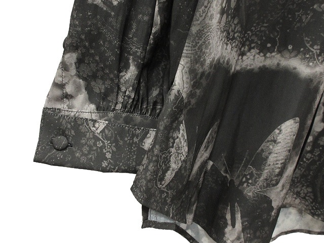 超美品 kiryuyrik バタフライペイズリー ダブルカフスシャツ 超美品 kiryuyrik バタフライペイズリー ダブルカフスシャツ