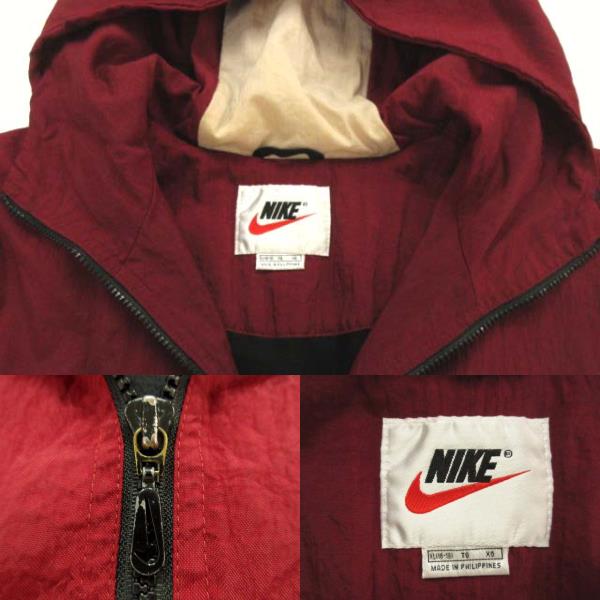 90s NIKE アノラックパーカー old 90s NIKE アノラックパーカー ビッグロゴ ゴツナイキブルー系 M