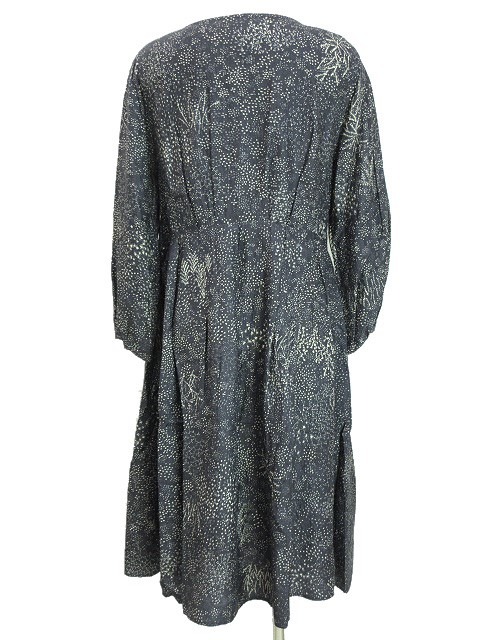 ヨーガンレール JURGEN LEHL インドプリント シルク ワンピース S  