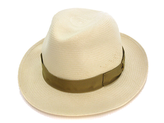 ボルサリーノ Borsalino ストロー ハット アイボリー カーキ