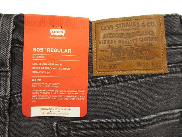 未使用品 リーバイスプレミアム Levis PReMIUM 505 ブラック