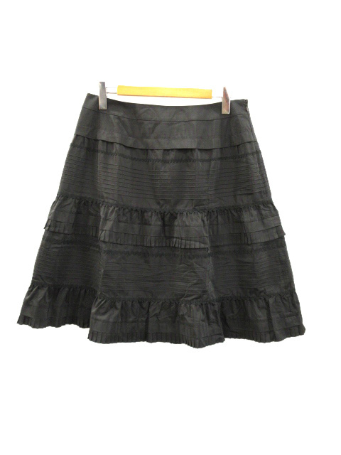 トゥービーシック TO BE CHIC フレアスカート フリル ブラック 黒 48  