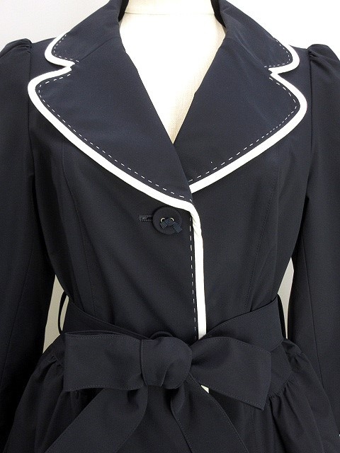 エムズグレイシー M'S GRACY タフタ トレンチコート パイピング 38