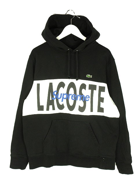 シュプリーム SUPREME ×LACOSTE ラコステ Logo Panel Hooded 