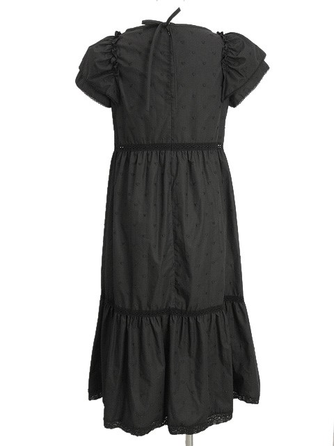 エムズグレイシー M'S GRACY ハート刺繍ドレス 38 ブラック 黒