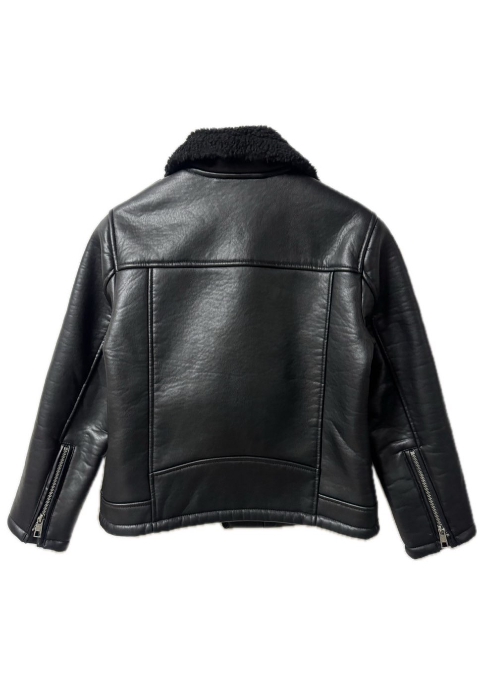 美品】ZARA ザラ うるさく ダブルライダースジャケット XL ブラック 