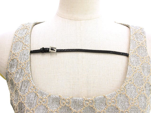 Gucci グッチ メタリック ヘリテージ GG ラメ ショート ドレス Gucci グッチ メタリック ヘリテージ GG ラメ ショート ドレス 【公式