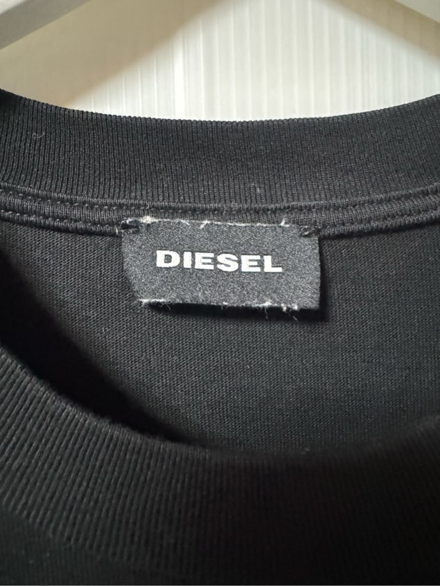 ディーゼル DIESEL 半袖 刺繍 Tシャツ カットソー XS ブラック