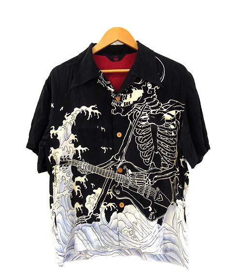 クロップドヘッズ CROPPED HEADS アロハシャツ スカル ドクロ ギター 