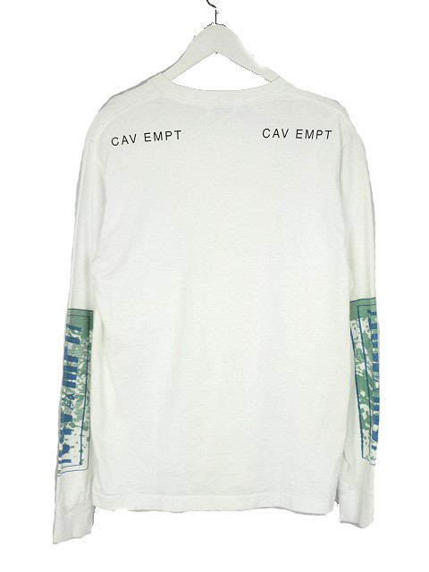 C.E CAVEMPT シーイー ロンT プリント M ホワイト 長袖 ロングスリーブ 