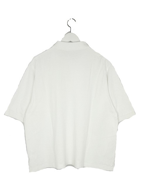 コモリ COMOLI 鹿の子 半袖 ポロシャツ R01-05012 ホワイト 2 トップス