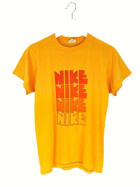ナイキ NIKE 70s ゴツナイキ 4段 Tシャツ USA製 オレンジタグ M メンズ 