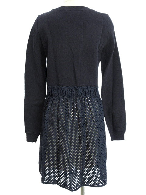 シーバイクロエ SEE BY CHLOE スウェット レース 切替 チュニック 