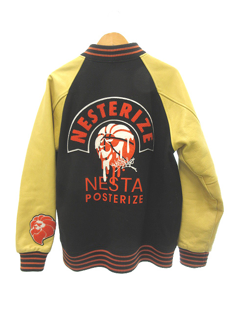 ポスタライズ POSTERIZE NESTA コラボ NESTERIZE スタジャン 袖レザー 