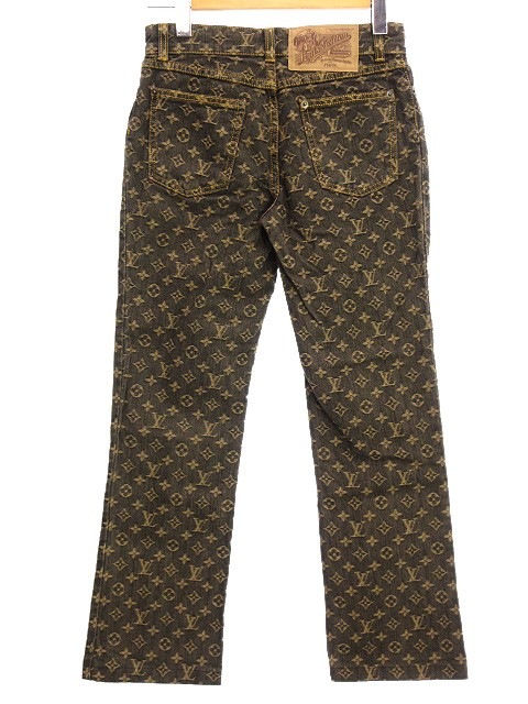 ルイヴィトン LOUIS VUITTON モノグラム ジャガード デニム パンツ 36 