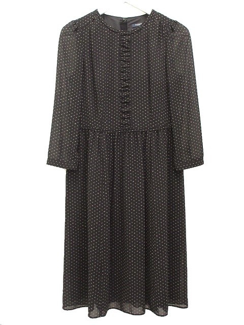 Burberry ブラック ワンピース 40 バーバリー ロンドン BURBERRY LONDON ワンピース ドット