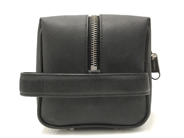バーバリー BURBERRY LONDON CHECK トラベル ポーチ セカンドバッグ 黒 