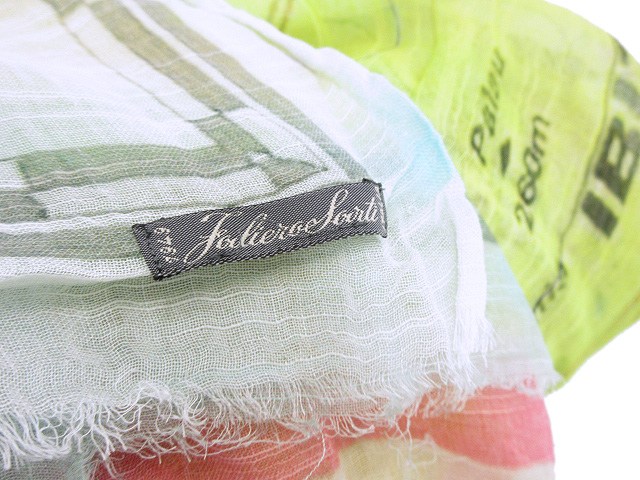 ファリエロサルティ Faliero Sarti ストール スカーフ 地図柄 マップ柄