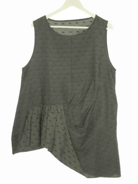 慈雨 センソユニコ ノースリーブ 変形シャツワンピース