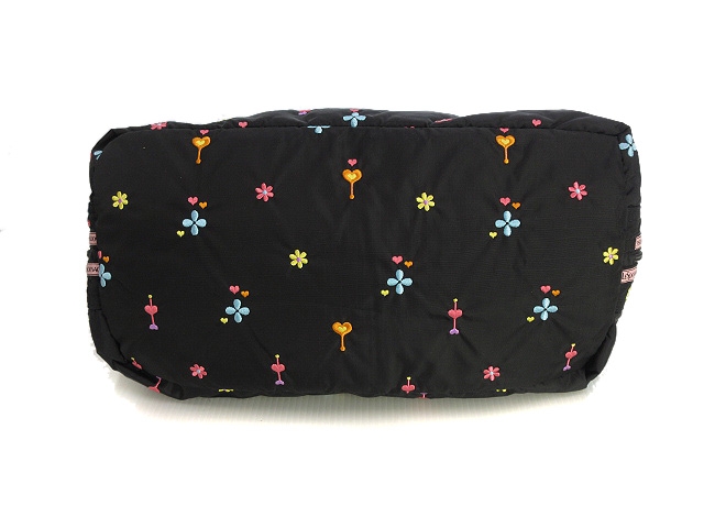 LeSportsac ボストンバッグ ブラック 花柄　レスポートサック　刺繍 lsp-4318-f655.jpg