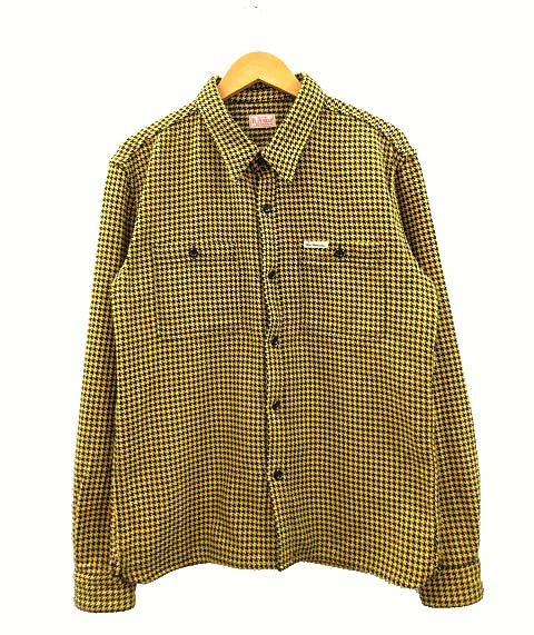 フラットヘッド FLAT HEAD 千鳥格子柄 ヘビー ネルシャツ 38