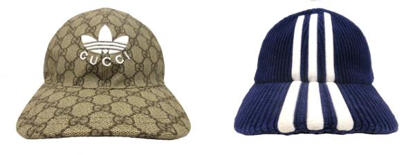 グッチ GUCCI ×adidas アディダス コラボ ダブルバイザー キャップ 